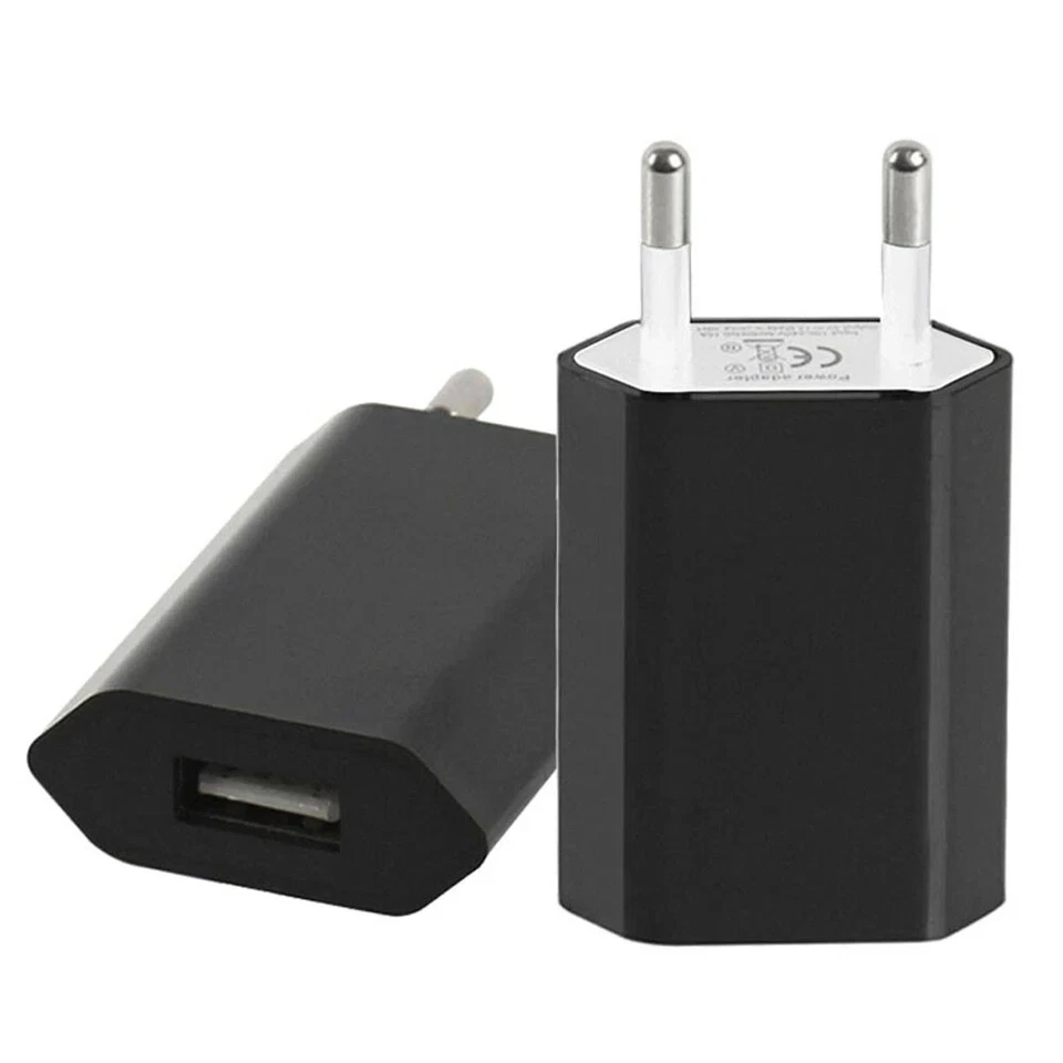 CARICABATTERIA PRESA CASA SPINA MURO ALIMENTATORE USB 5V 1A APPLE SAMSUNG GALAXY - Immagine 1 di 1