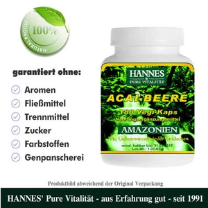 Acai Beere 180 Vegi-Kaps - Beste HANNES' Qualität - Bild 1 von 1