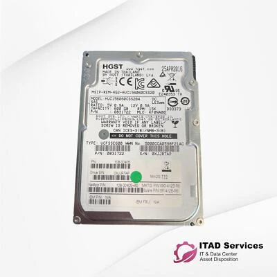 HGST HUC101860CSS204 NETAPP X90-412B-R6 600GB 15K SAS 2.5" Hard Drive - TESTED - Image 1 of 2