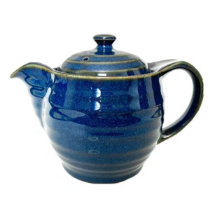Japanese Ceramic Teapot with removable infuser & lid Blue Glaze - Picture 1 of 10