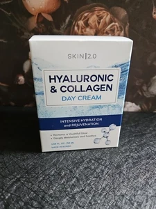 SKIN 2.0 Hyaluron und Kollagen Tagescreme - 1,7oz VERSIEGELT - Hydrat Rejuvinate - Bild 1 von 4