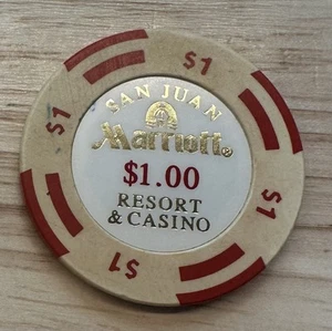 Vintage San Juan Marriot Resort & Casino $1 Gaming Token - Bild 1 von 2