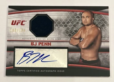2010 Topps UFC Knockout BJ Penn Auto Patch Relic SP /188 - Image 1 of 2