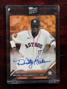 2023 Topps Now Dusty Baker #1045 Autógrafo Naranja #/5 Serie Mundial Sellado Automático - Imagen 1 de 5