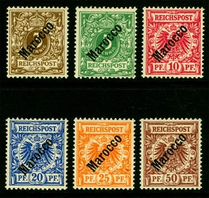 German Colonies - MARIANA ISLANDS 1900  Eagle SURCHARGED set  Sc# 11-16 mint MH - Picture 1 of 1