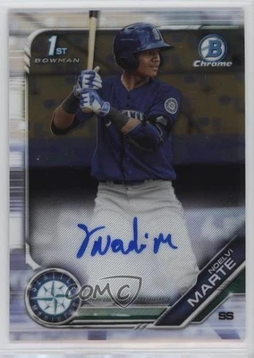 2019 Bowman Chrome Prospects Auto Noelvi Marte #CPA-NMA Auto - Image 1 of 2
