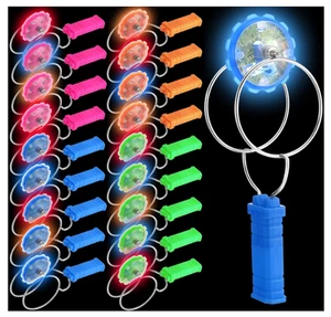 18 Pieces Retro Gyro Wheel Retro Magic Rail Twirler Light up Toys - Bild 1 von 2