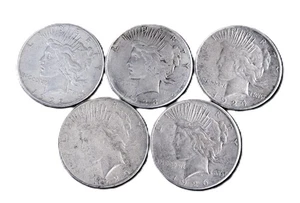 PEACE DOLLARS 1922S 1923S 1924S 1925S 1926S #200067 - Picture 1 of 2