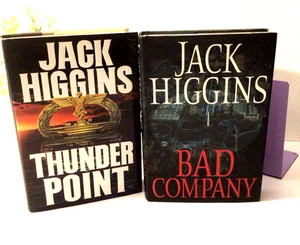 Jack Higgins Thriller Lot of 2 HC/DJ Bad Company / Thunder Point Suspense Action - Imagen 1 de 7