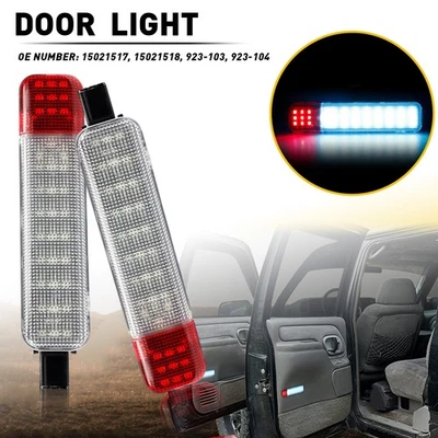 Panel de cortesía puerta izquierda y derecha luz LED ajuste transparente Chevrolet Suburban 1996-2000 Foto 1 de 4