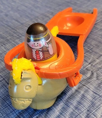 Figura nativa americana Weebles 1975 vintage con caballo y Travois Foto 1 de 4