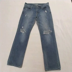 Express Jeans Size 10 Factory Distess Stretch Ligh Wash #B072 - Picture 1 of 11