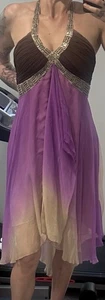 Seduce Y2K Silk Backless Cocktail Prom Races Dress 6 8 - Bild 1 von 11