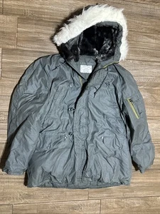 Lancer Extreme Cold Weather Parka Type N-3B Hooded Green Coat Jacket Size Large - Picture 1 of 3