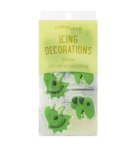 Sweetshop Dinosaur Icing Decorations Set Of 12 Cupcake Cookie Toppers - Picture 1 of 8