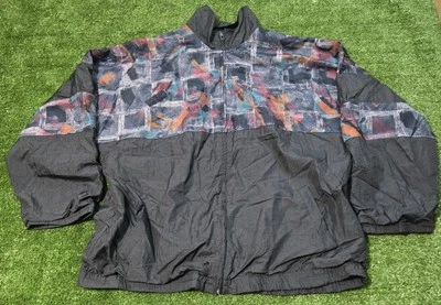 Cortavientos Montana Atlético Vintage Cremallera Completa Patrón XL Años 90 Foto 1 de 4