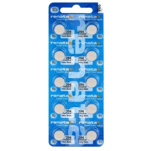 10 Batterie Renata 394 Sr936Sw Argento 1.55V Orologio Swiss Made NEW - Foto 1 di 1