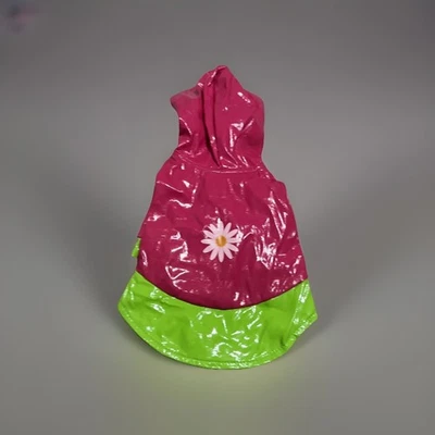 Dog Designer Monkey Daize Daisy Pink Rain Coat XS Waterproof - Image 1 of 3