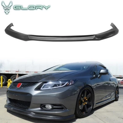 Fits 12-13 Honda Civic Coupe 2Door Front Bumper Lip Spoiler Unpainted PU — 第 1/4 张图片