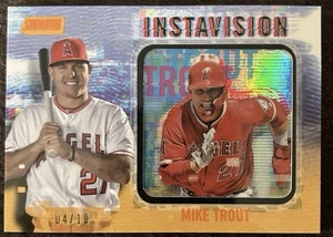 2019 Topps Stadium Club Instavision Mike Trout Orange 04/10. Angels 👀 - Picture 1 of 2