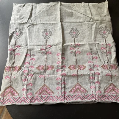 Anthropologie Embroidered Natani euro sham Boho Festival World Vibe - Image 1 of 4