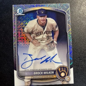 2025 Bowman Chrome Prospects BROCK WILKEN On-Card Auto Mojo Refractor #BMA-BW - Picture 1 of 3