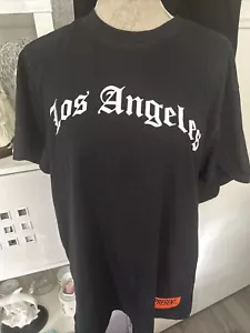 Primark Black Short Sleeves Los Angeles  T Shirt Size L - Picture 1 of 10