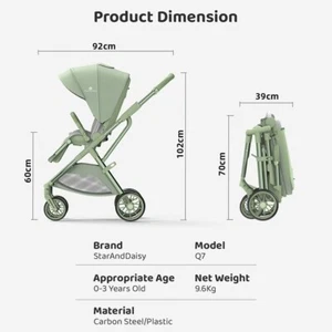 Bassinet Stroller for Baby, Convertible Infant Strollers pink &black color - Picture 1 of 4