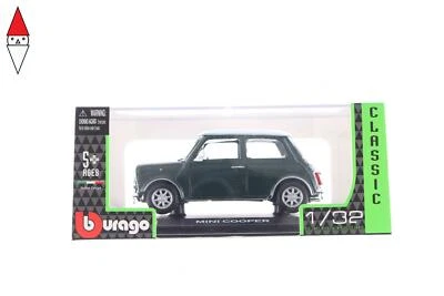 MODELLINO BBURAGO MINI COOPER 1/32 CLASSIC VERDE - Immagine 1 di 3