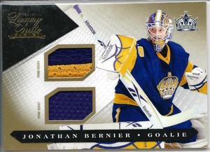 2010-11 Panini Luxury Suite Jersey Prime Gold Jonathan Bernier 01/10 - Kings