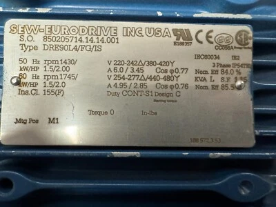 Coser Eurodrive DRE90L4/FG/IS Foto 1 de 4