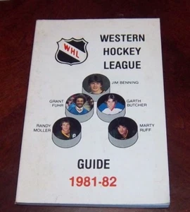 WHL Official Guide 1981-82 cover Grant Fuhr / Randy Moller / Jim Benning  - Picture 1 of 2