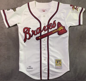 🔥MITCHELL & NESS AUTHENTIC ATLANTA BRAVES ‘95 TOM GLAVINE Jersey, RARE! S (36) - Picture 1 of 12
