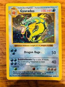 NEAR MINT! Shadowless Gyarados (6/102) Holo Base Set Pokemon Card! FAST P&P! - Foto 1 di 3
