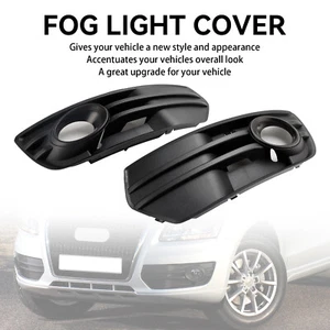 2PCS Front Bumper Grill Fog Light Lamp Covers Trim Fit Audi Q5 2009-2012 R1 ZF^ - Picture 1 of 12
