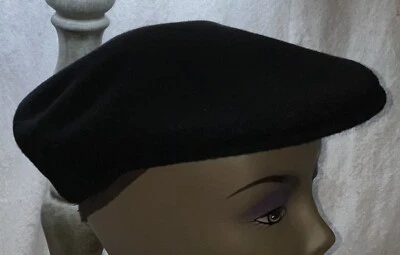 Gorra plana Kangol 504 de lana negra para hombre talla M 025. BJ Foto 1 de 4