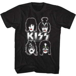 Camiseta Kiss Los 4 Miembros Originales de la Banda Shot Adulto Música Rock Banda Merchandising - Imagen 1 de 3