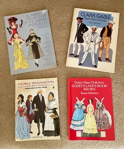 Menge 4 Papierpuppe Ausschnitt Bücher Filmstars Godley's Clark Gable G Washington - Bild 1 von 1