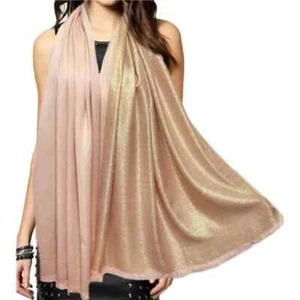 Chal de novia dorado rosa envolturas vestido formal chales pashmina brillo brillante - Imagen 1 de 4