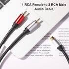 0.25m Audio Cable 1 Female To 2 Male RCA Y Splitter Adapter Cord Plug