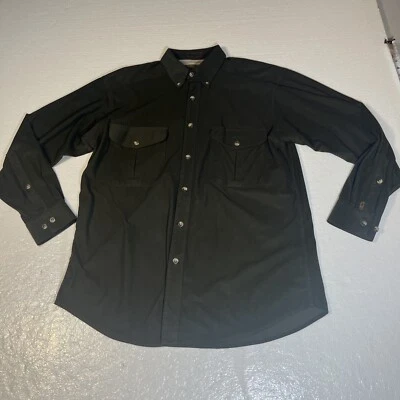 Browning Buck Suede Button Down Shirt Mens Size Large Brown Long Sleeve Pockets - Image 1 of 4