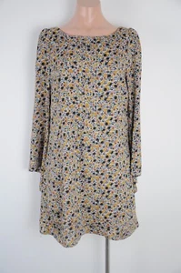 Ojay Dress Womens 10 Black Yellow Pink Floral Shift Long Sleeve Shift - Picture 1 of 19