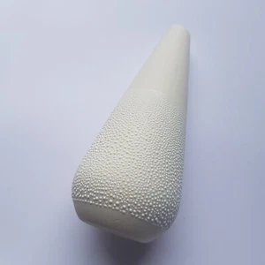 Rader Contemporary Ceramic Bud Flower Vase Modernist white textured 13cm conical - Picture 1 of 18