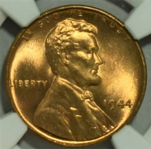 1944 Lincoln Wheat Cent NGC MS 66 RD - Picture 1 of 3