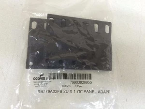 Pair Cooper B-Line 2U x 1.75" Rack Panel Adapter Plate SB576A02FB Flat Black - Picture 1 of 2