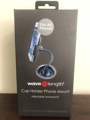 Wave Length Cup Holder Phone Mount Adjustable Universal For  Fits All Phones - Image 1 of 4
