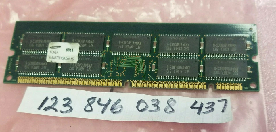  Samsung KMM372V1680CS3-6S   128MB FPM ECC Buffered Memory Module   - Image 1 of 1