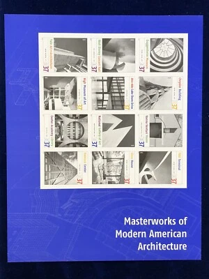 US  3910 Masterworks of Modern Architecture sheet of 12, 2005 S/A MNH - Image 1 of 3