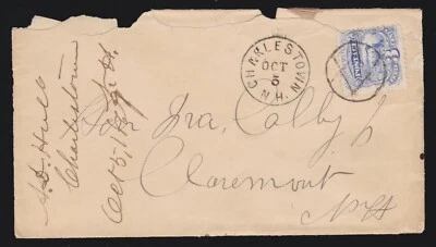 US 114 3c Locomotive on Cover w/ Masonic Cancel Skinner-Eno PR-M4c16 - Image 1 of 3