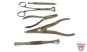 Kit de instrumentos de perforación corporal de 5 piezas fórceps Penington - Imagen 1 de 2